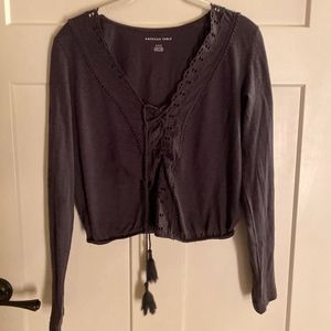 American Eagle Grey Blouse